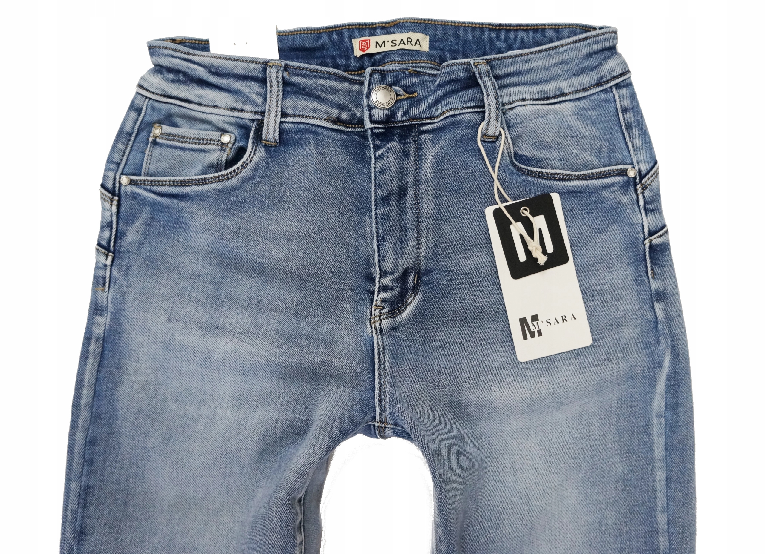 M.SARA SPODNIE JEANSOWE PUSH UP WYSZCZUPLAJĄCE Rozmiar 38