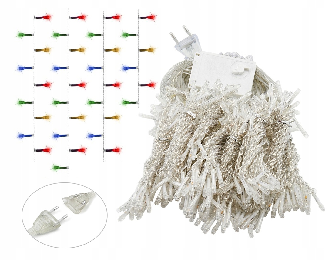 

Kurtyna Led 144 2x2m lampki sople girlanda Kolor