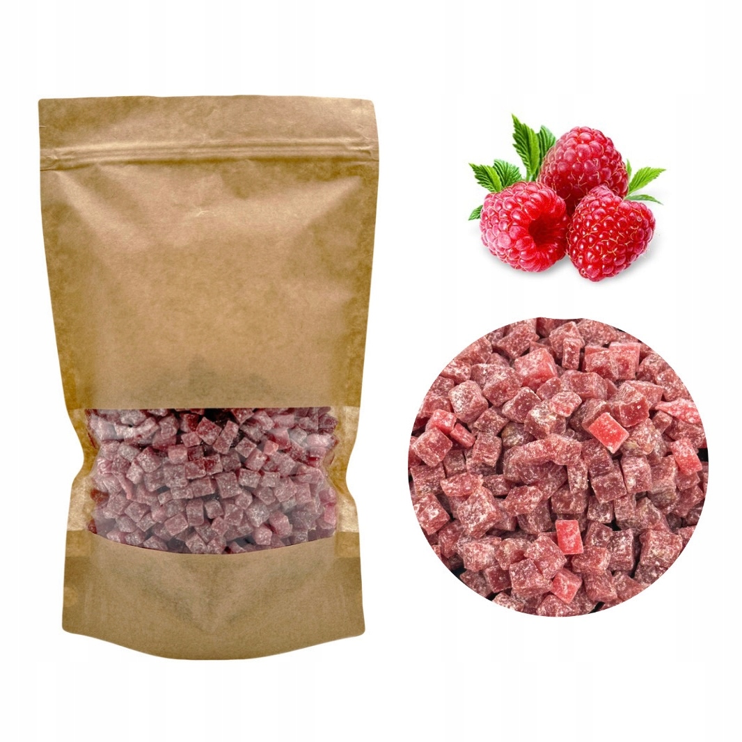 Sušené kostky Malina 1000 g Bez Cukru přírodní Kvalita Dalina 1 kg kol