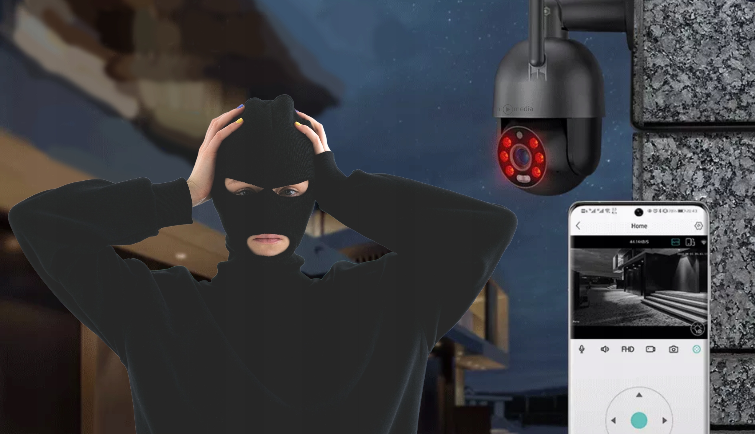 OBROTOWA KAMERA IP WiFi ZEWNĘTRZNA 8MPx 8MP ULTRA HD ZOOM BEZPRZEWODOWA 4K Model XM-PT825G-80W