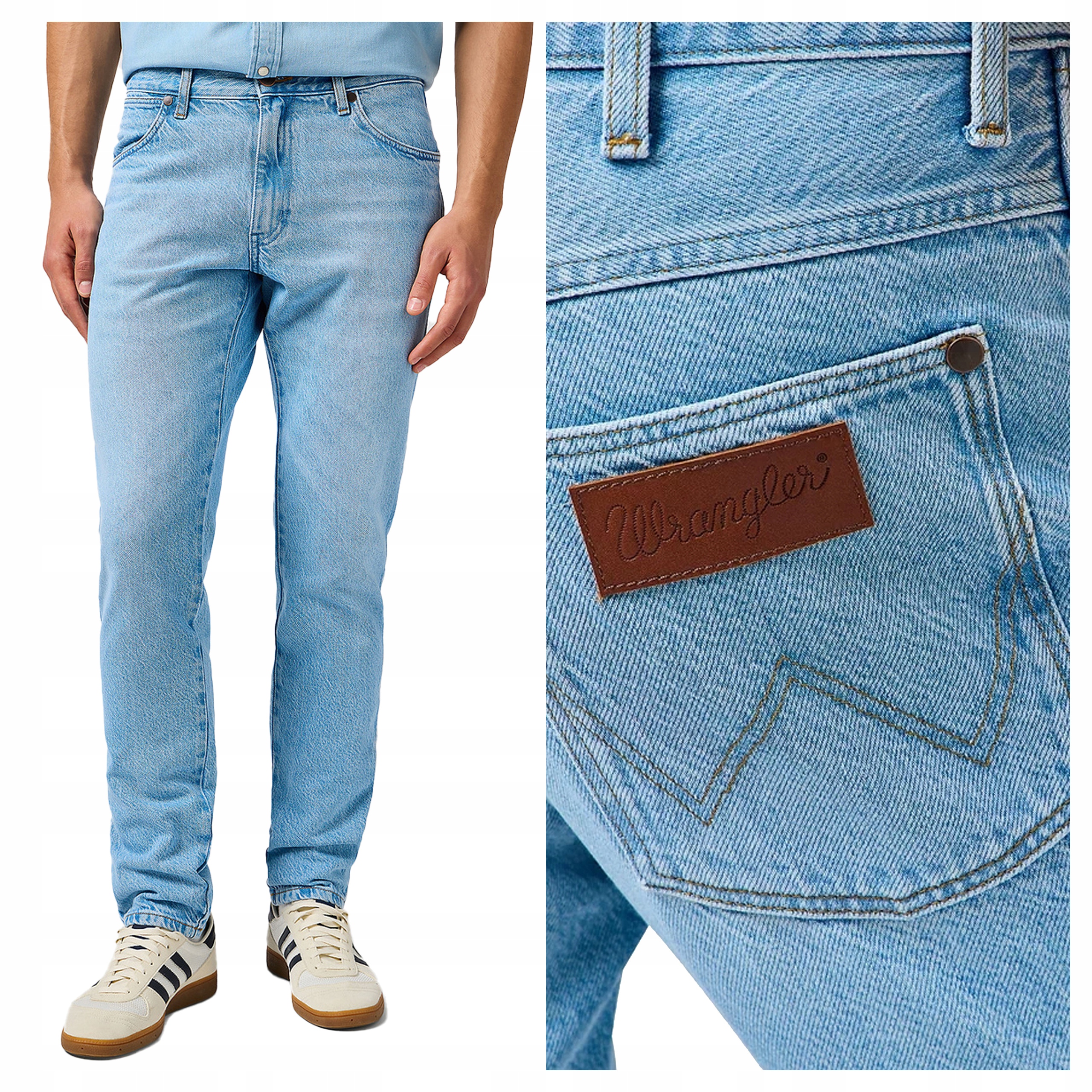 Pánské džínové kalhoty Wrangler River Regular Fit modré W36 L30