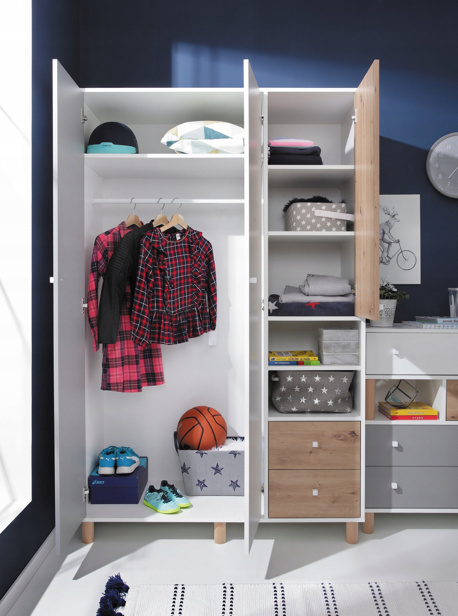 szafa 120 garderoba młodzieżowa styl skandynawska Kod producenta FR01