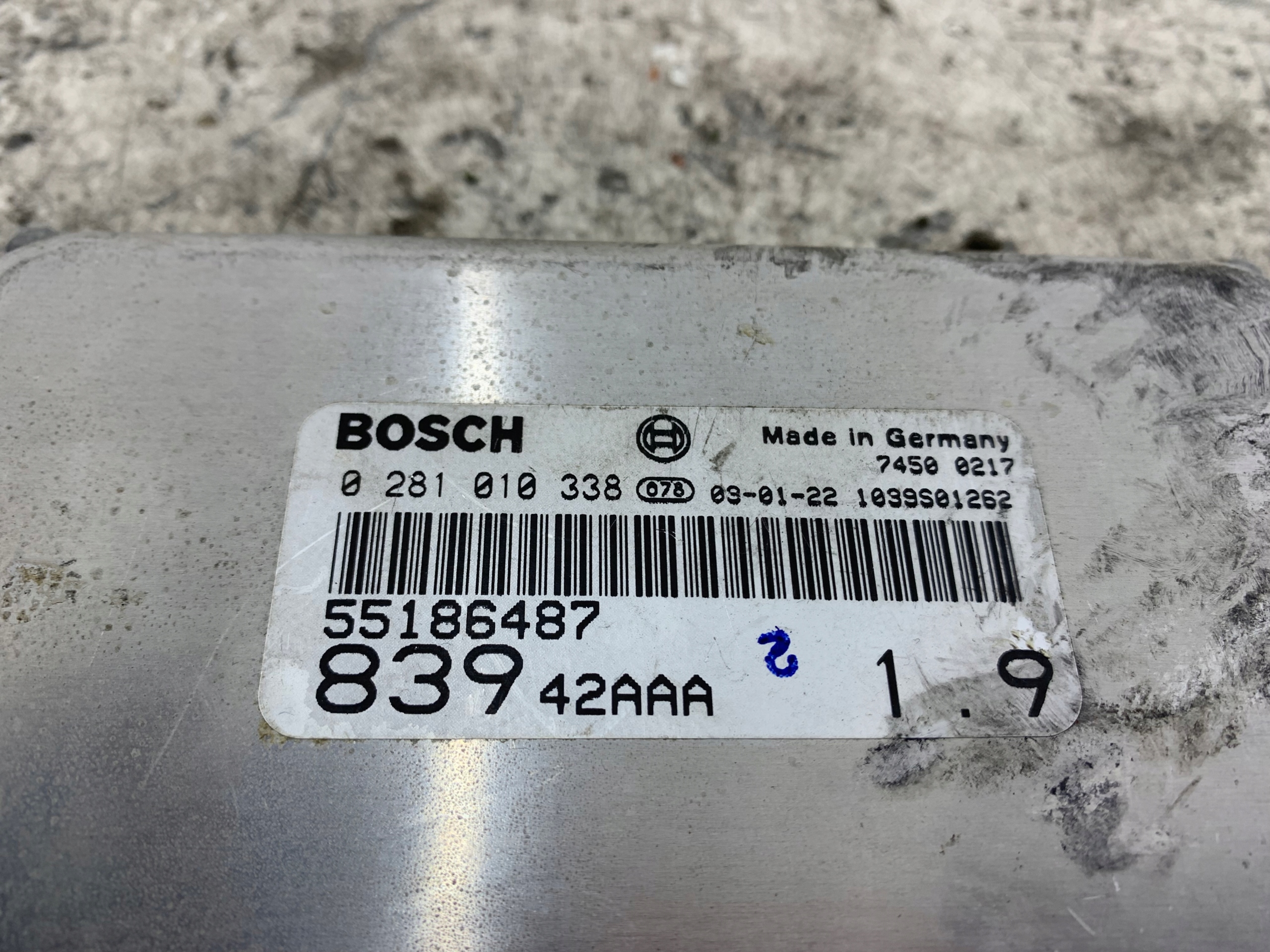 LANCIA LYBRA 1.9 JTD control unit of the engine 55186487