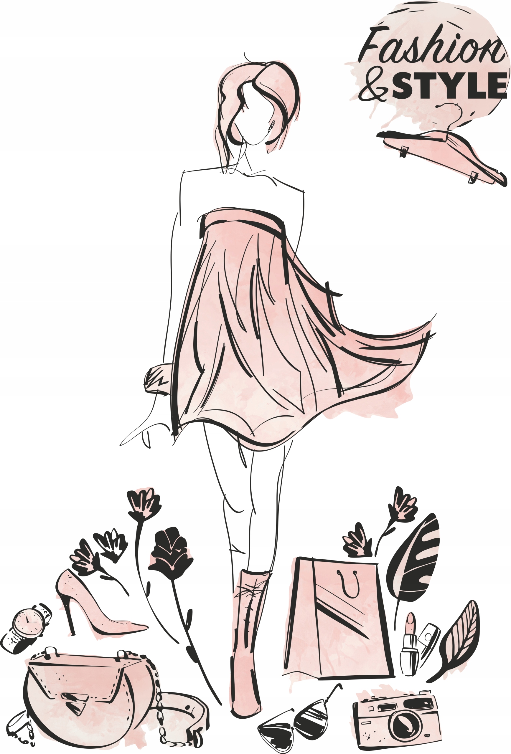 

Naklejki na ścianę dla dziewczyn Fashion Moda