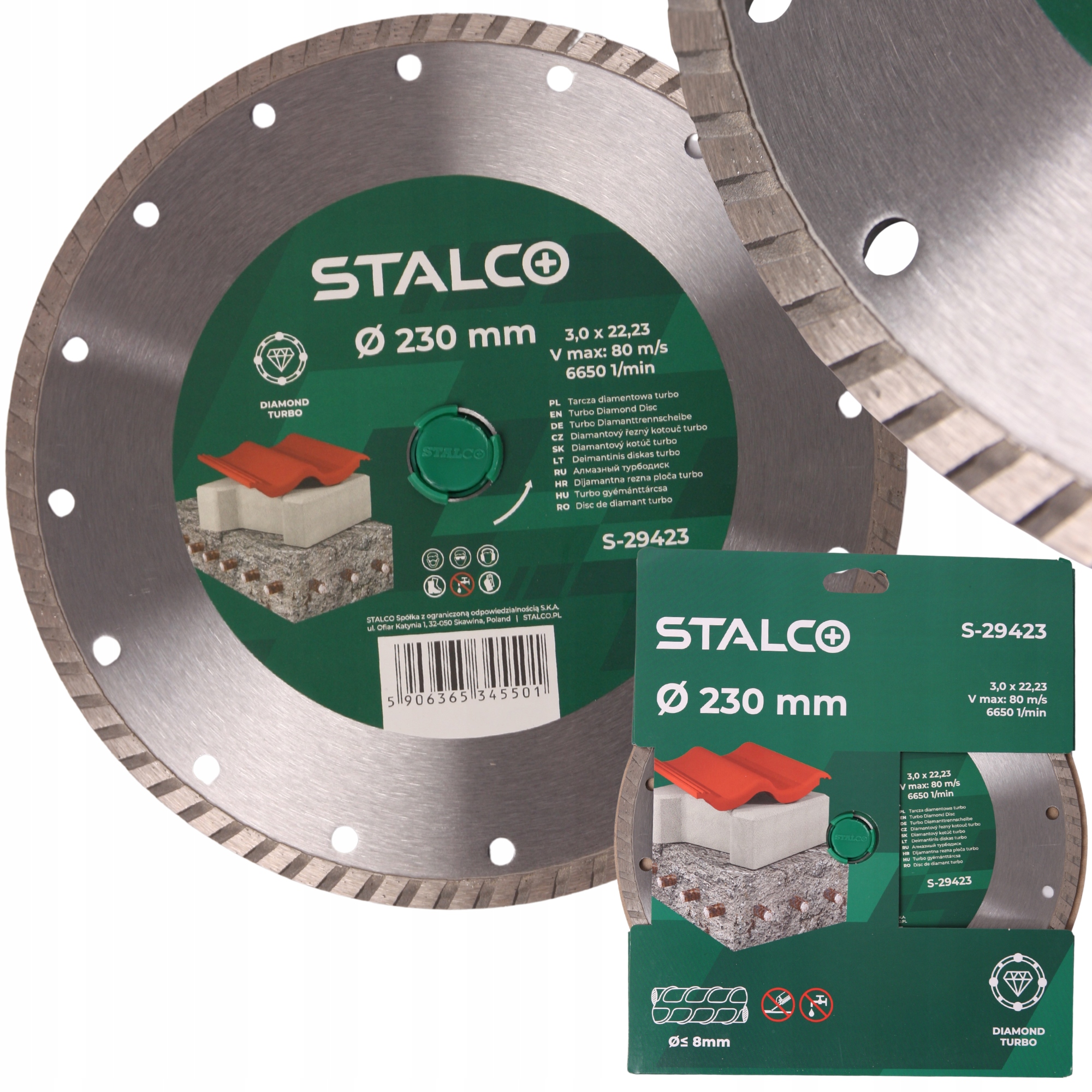 Diamantový Kotouč Na Řezání Kamene Betonu Vyztuženého Kostkami 230x3,0x22,23