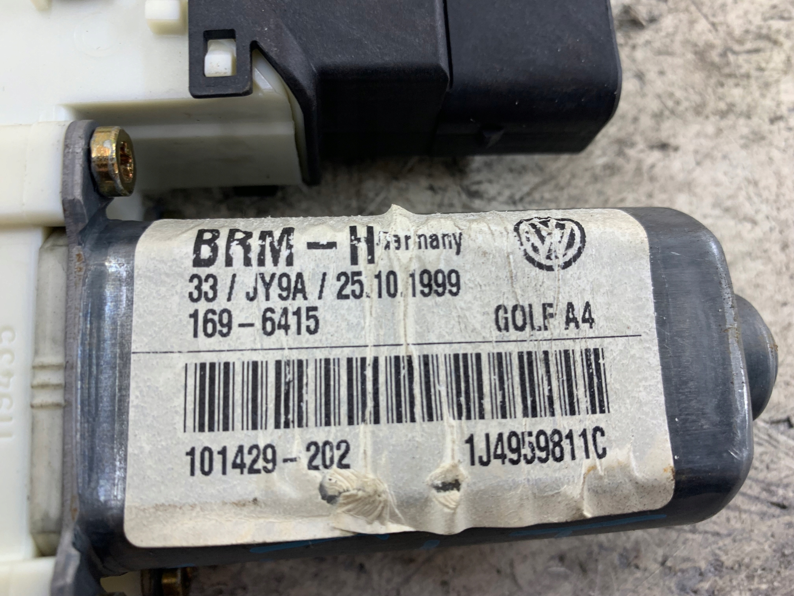 VW GOLF IV mini motor windows left rear part 1J4959811C