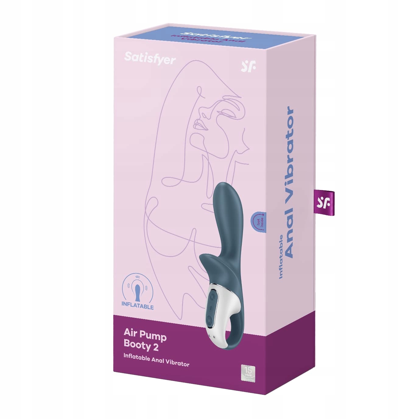 SATISFYER Wibrator Analny Air Pump Booty 2 Przyjazny Skórze 12 Programów — miniatura 3