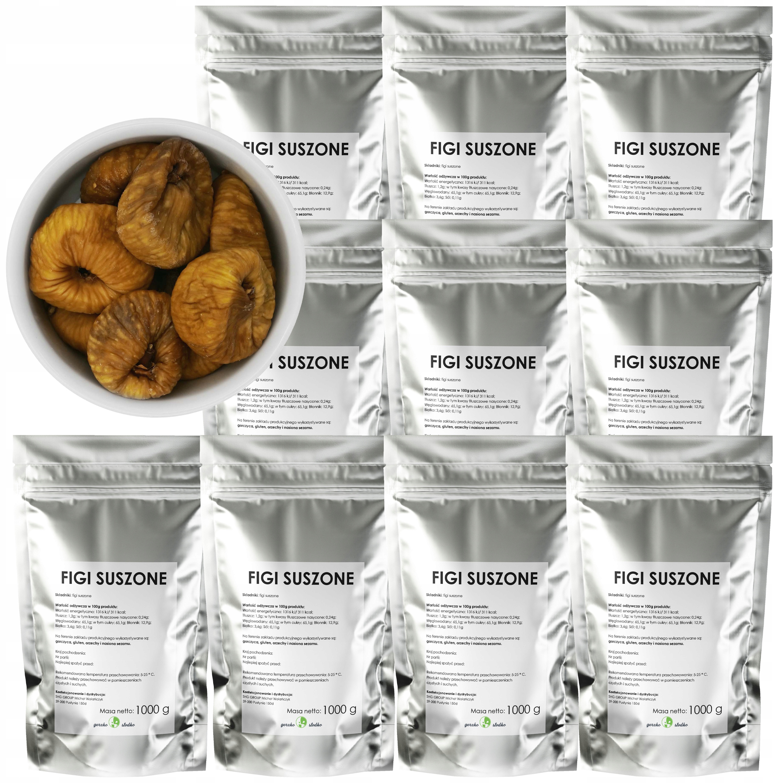 Figi Suszone 10 kg naturalne owoce bez konserwantów cukru Gorzko Słodko