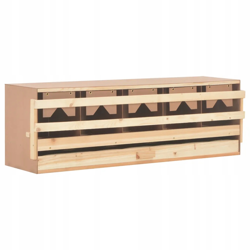 Gniazdo dla kur, 5 przegród, 117x33x38 cm, lite d Kod producenta 170660