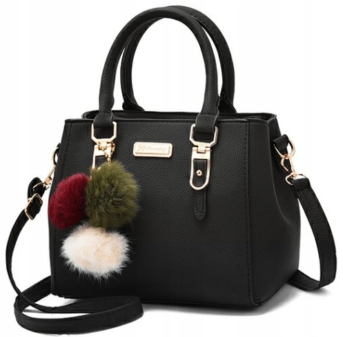 

Torebka kuferek Listonoszka na długim pasku Pompon