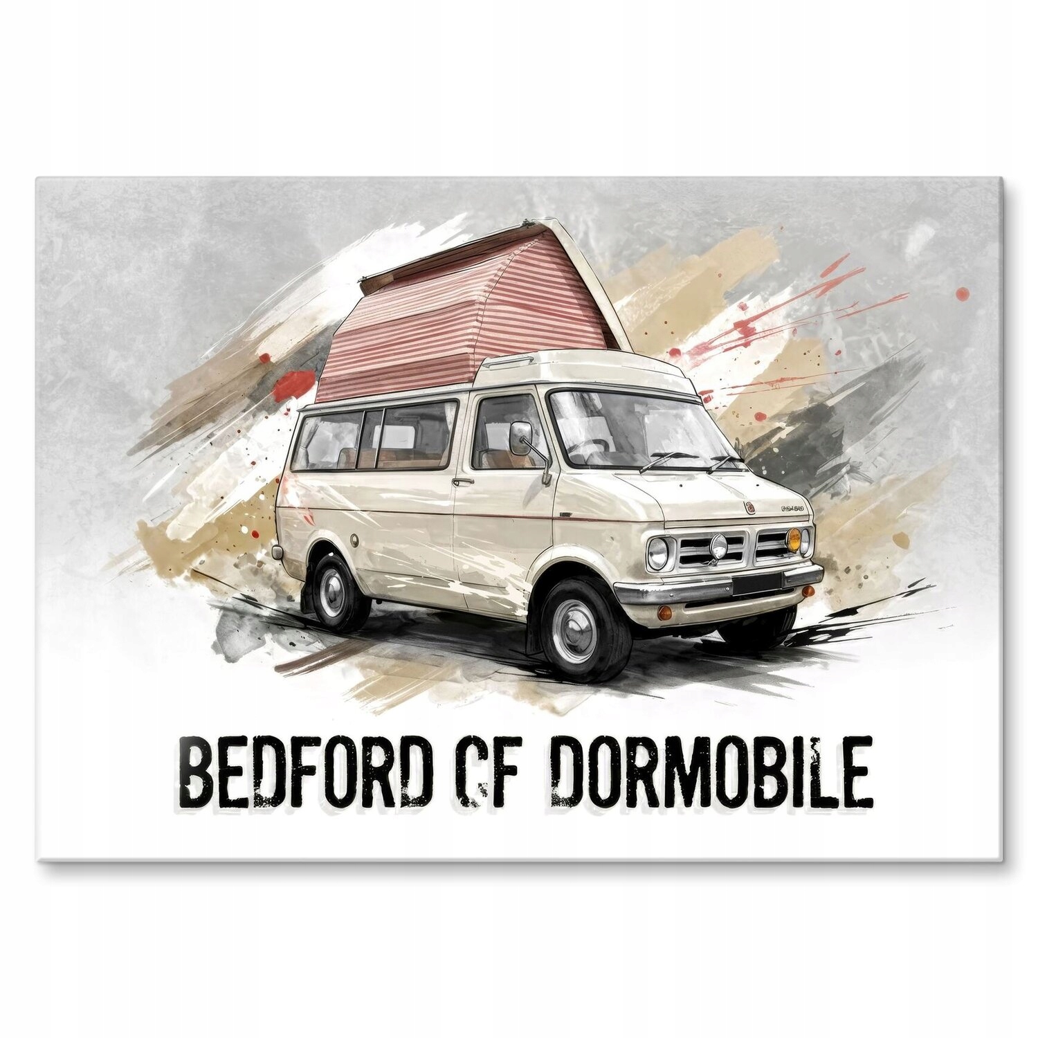 Kovový plakát Bedford Cf Dormobile Kamper Szyld Plech 30 x 42 cm Dárek