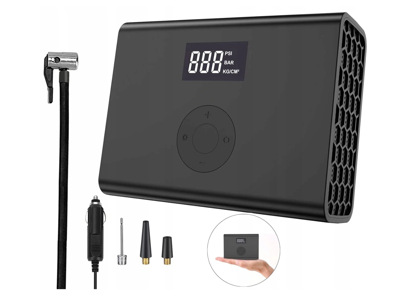 KOMPRESOR SAMOCHODOWY Pompka Sprezarka 12V LED LCD