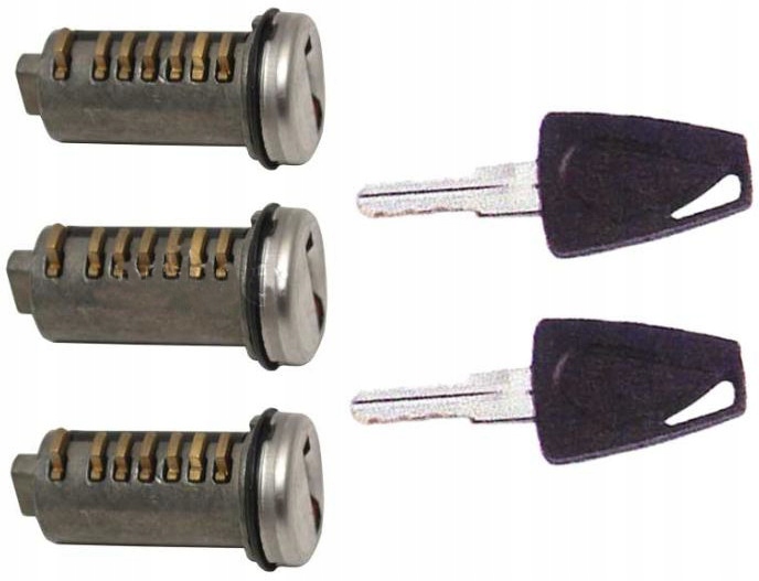 WKŁAD ZAMKA CYLINDER ZADI STS 3 szt. + 2 KLUCZE