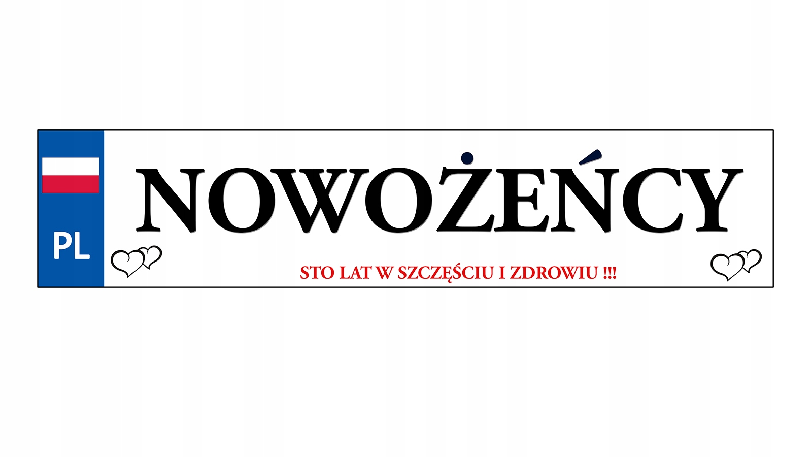 

Tablica tablice na ślub auto nowożeńcy Nr 3