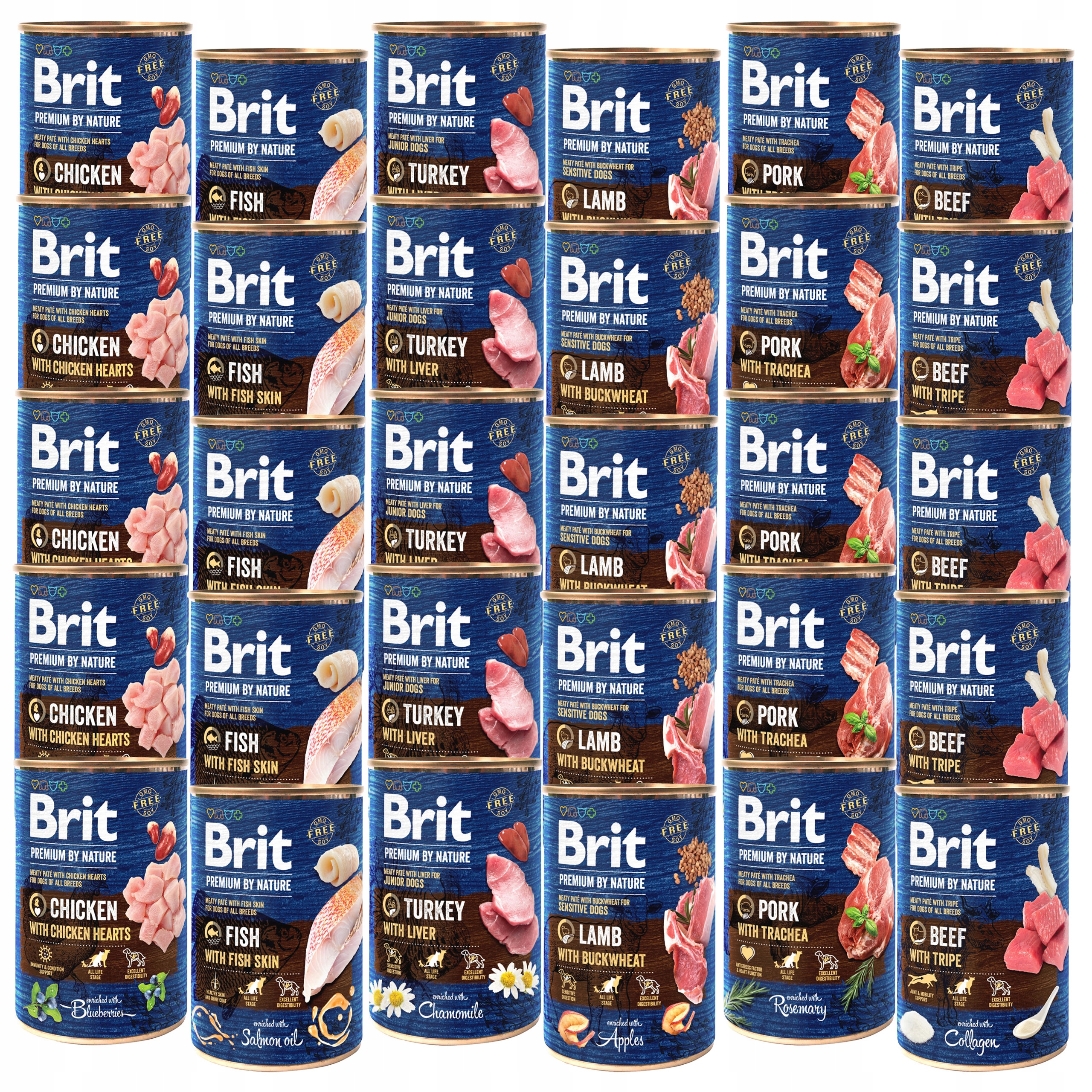 Brit By Nature Karma mokra dla psa mix smaków 30 x 400g