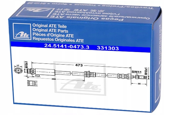 24.5141-0473.3 - ТОРМОЗНОЙ ШЛАНГ ПЕРЕДНИЙ MAZDA 2 1.2 1.25 1.3 1.4