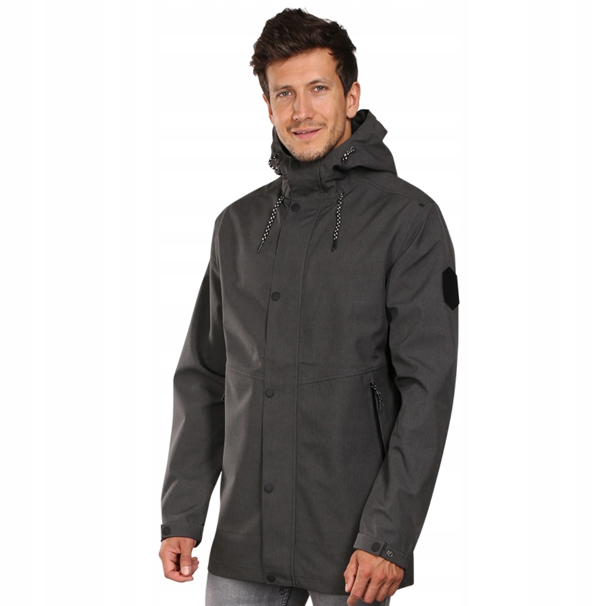 Alpine Pro Płaszcz męski wodoodporny Ptx 10000 Perfet szary r.S