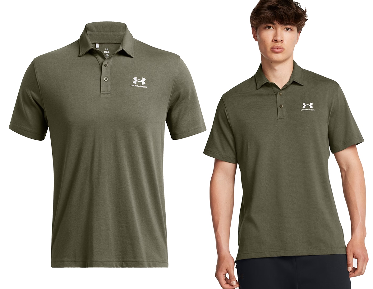Polokošile Under Armour polovina s límečkem 1386608 khaki S