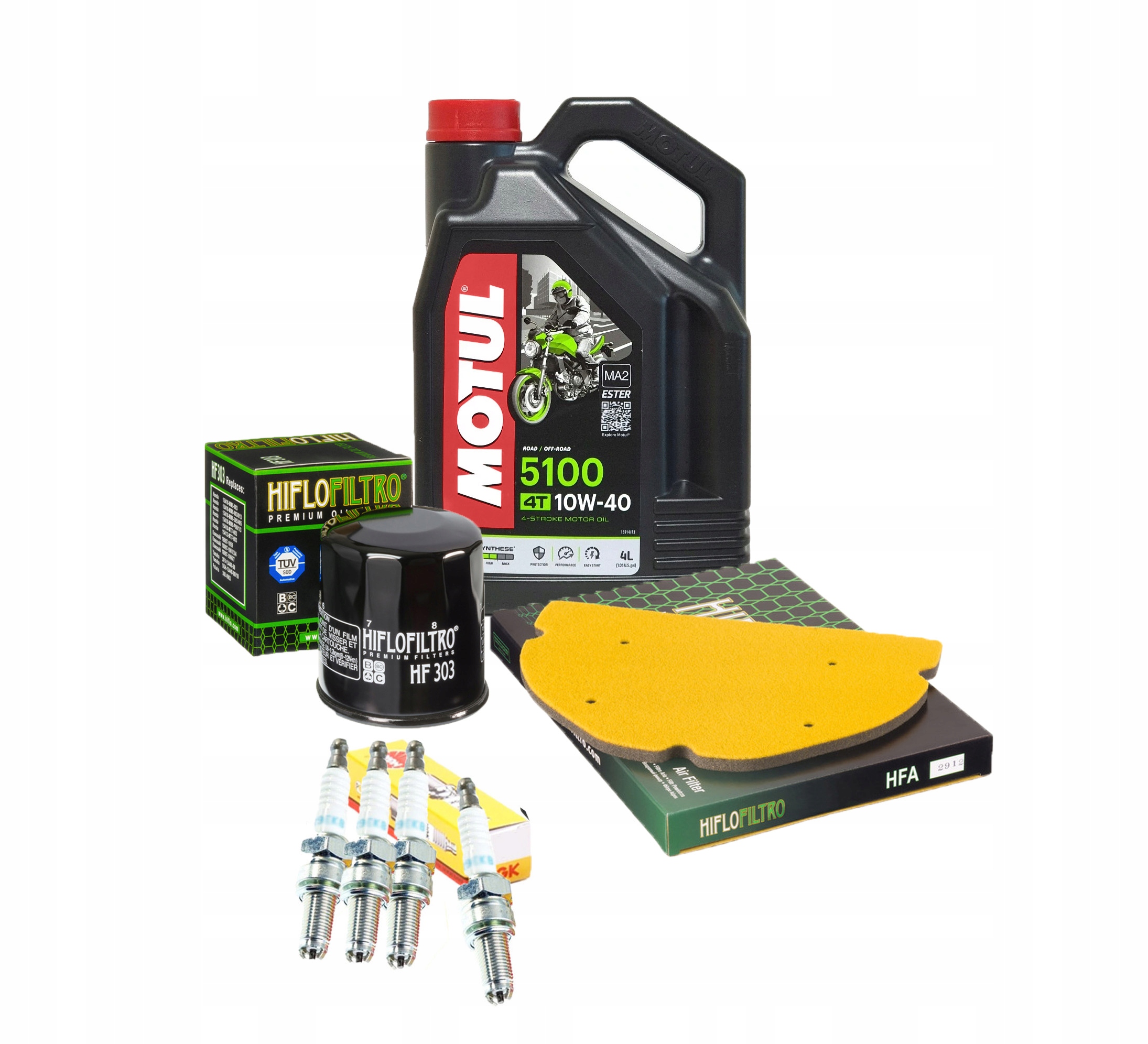 Olej Motul 5100 KAWASAKI ZX9R 94-97 Świece Filtry