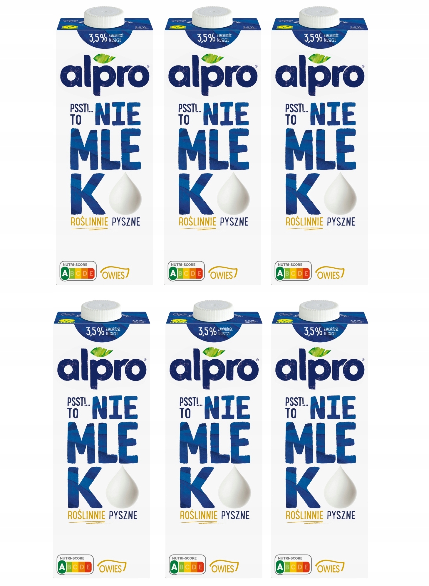 Levně Alpro Ovesný Rostlinný Nápoj Bez Laktózy A Cukru Není Mléko 3,5% 6x 1L