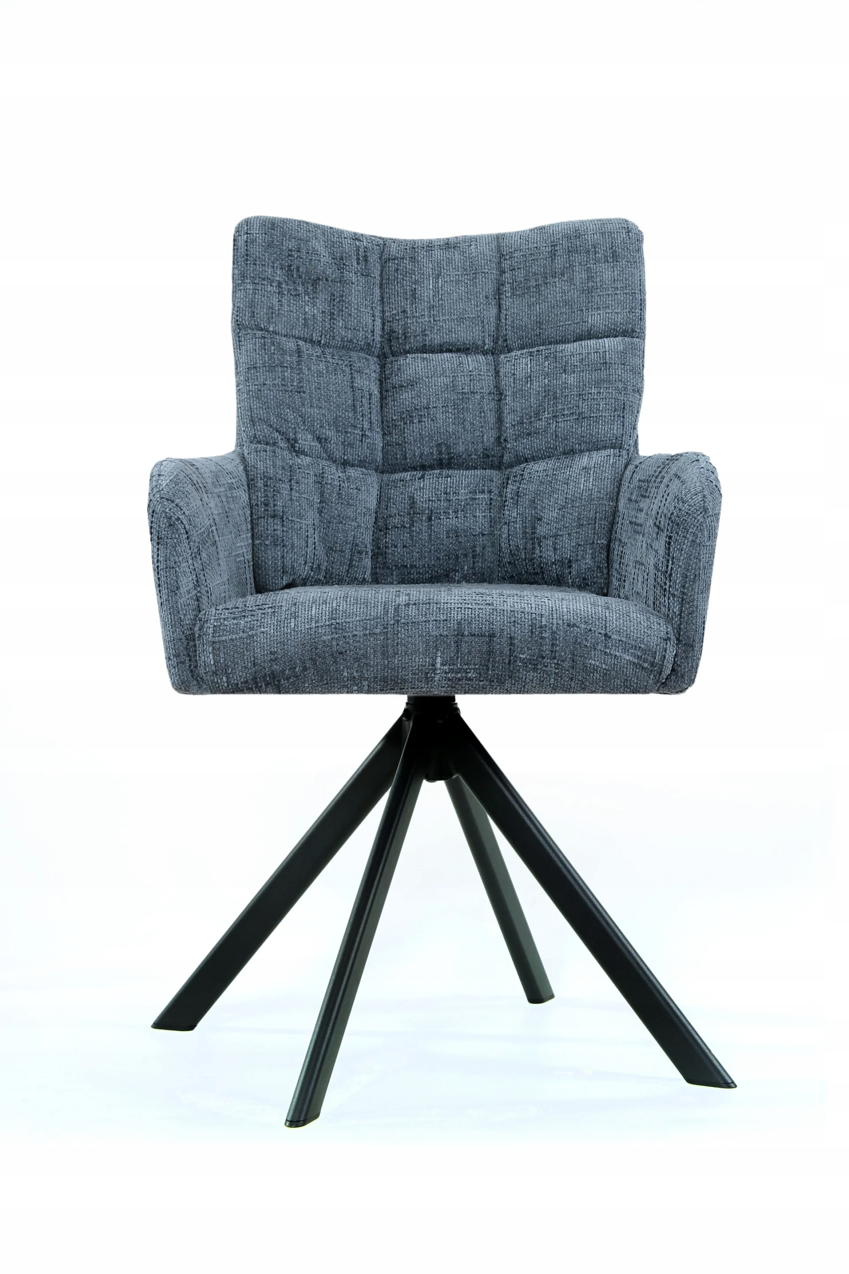 Sesto Senso Čalouněná otočná židle do obývacího pokoje a kanceláře Šedá