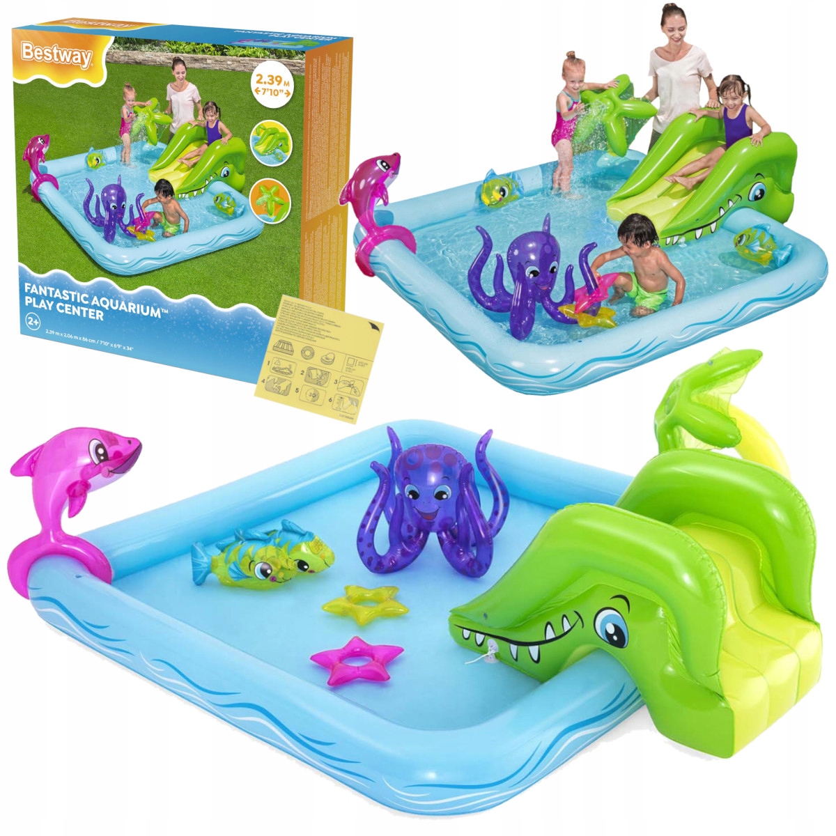 Vodní dětské hřiště pro děti nafukovací bazén brouzdaliště skluzavka fontána xxl