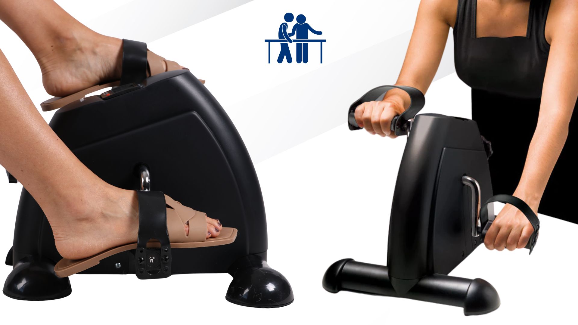 ROTOR TRENINGOWY REHABILITACYJNY DO ĆWICZEŃ RĄK NÓG ROWEREK STABILNY LEKKI Długość produktu po rozłożeniu 41 cm