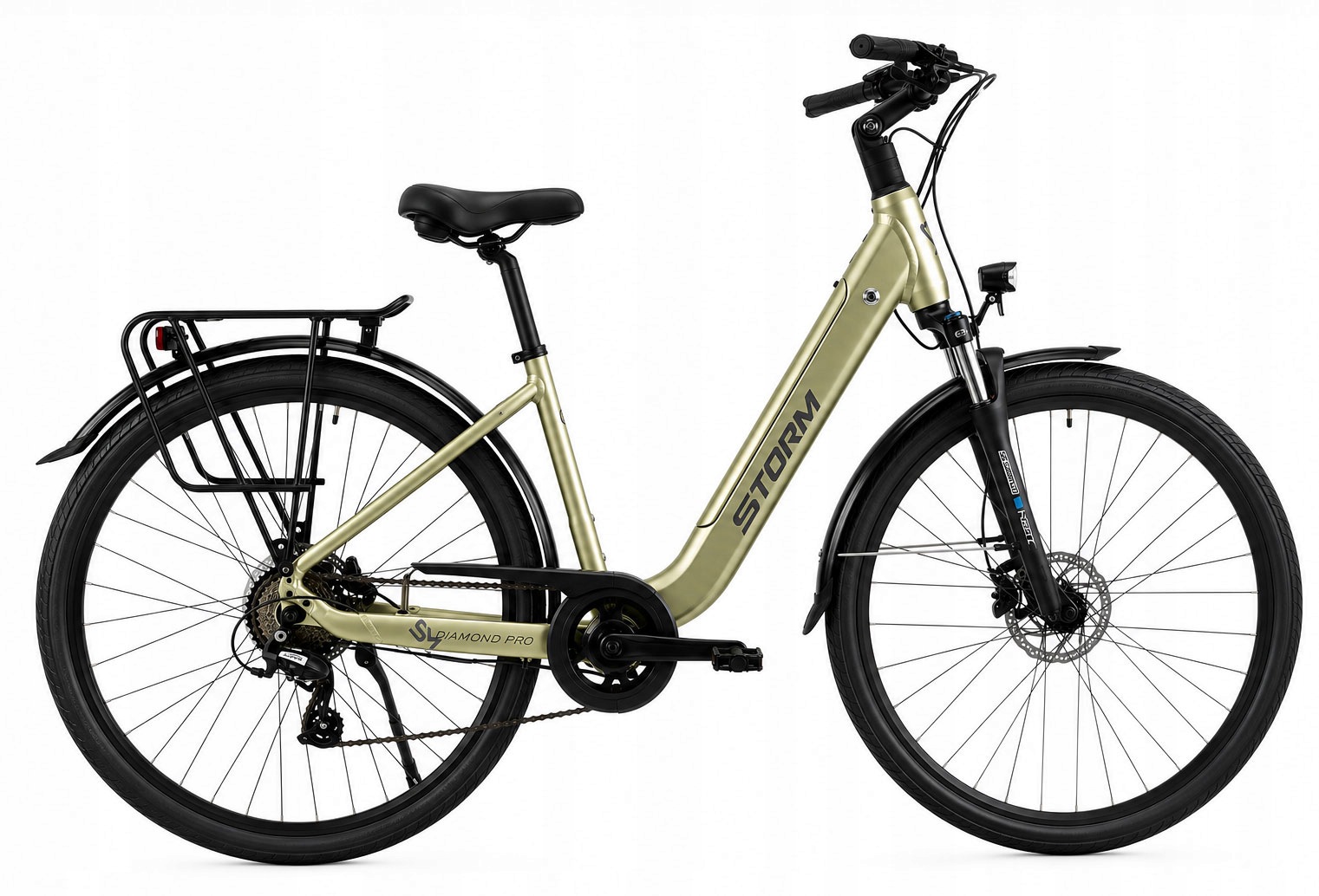 Rower miejski elektryczny Storm E-Diamond Pro (26'') R17 Lady pistacjowy