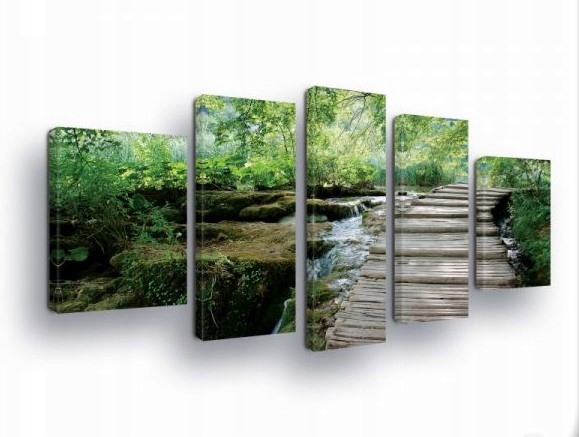 Obraz 170x100 krajina vodopád les príroda pokoj harmónia cesta