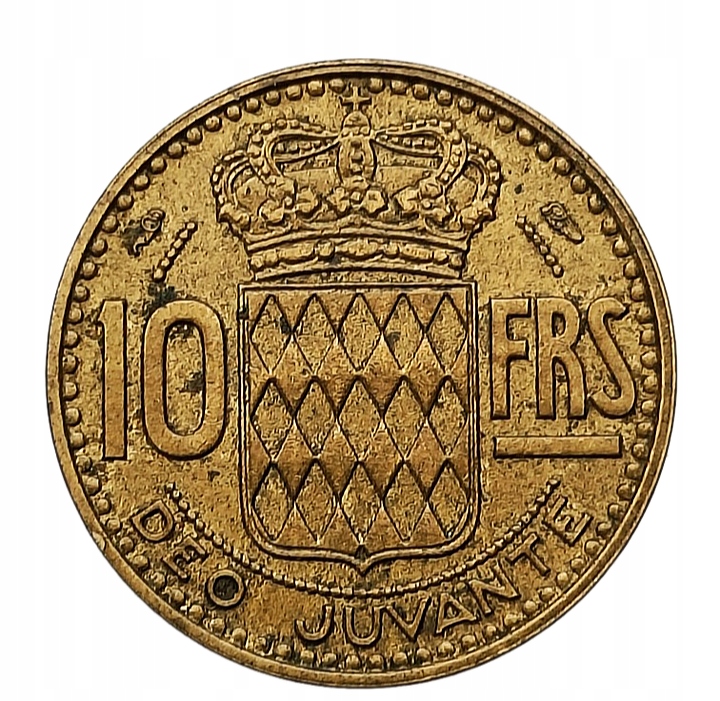 MONAKO MONACO 10 FRANCS 1950 RAINIER III