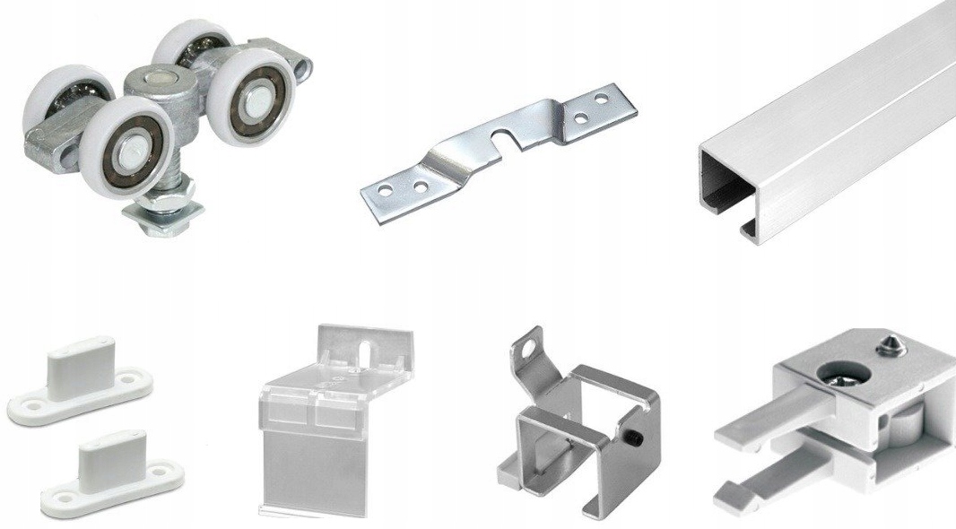 SYSTEM PRZESUWNY DO DRZWI PODWÓJNYCH DWUSKRZYDŁOWYCH 2,5 m, 250 cm