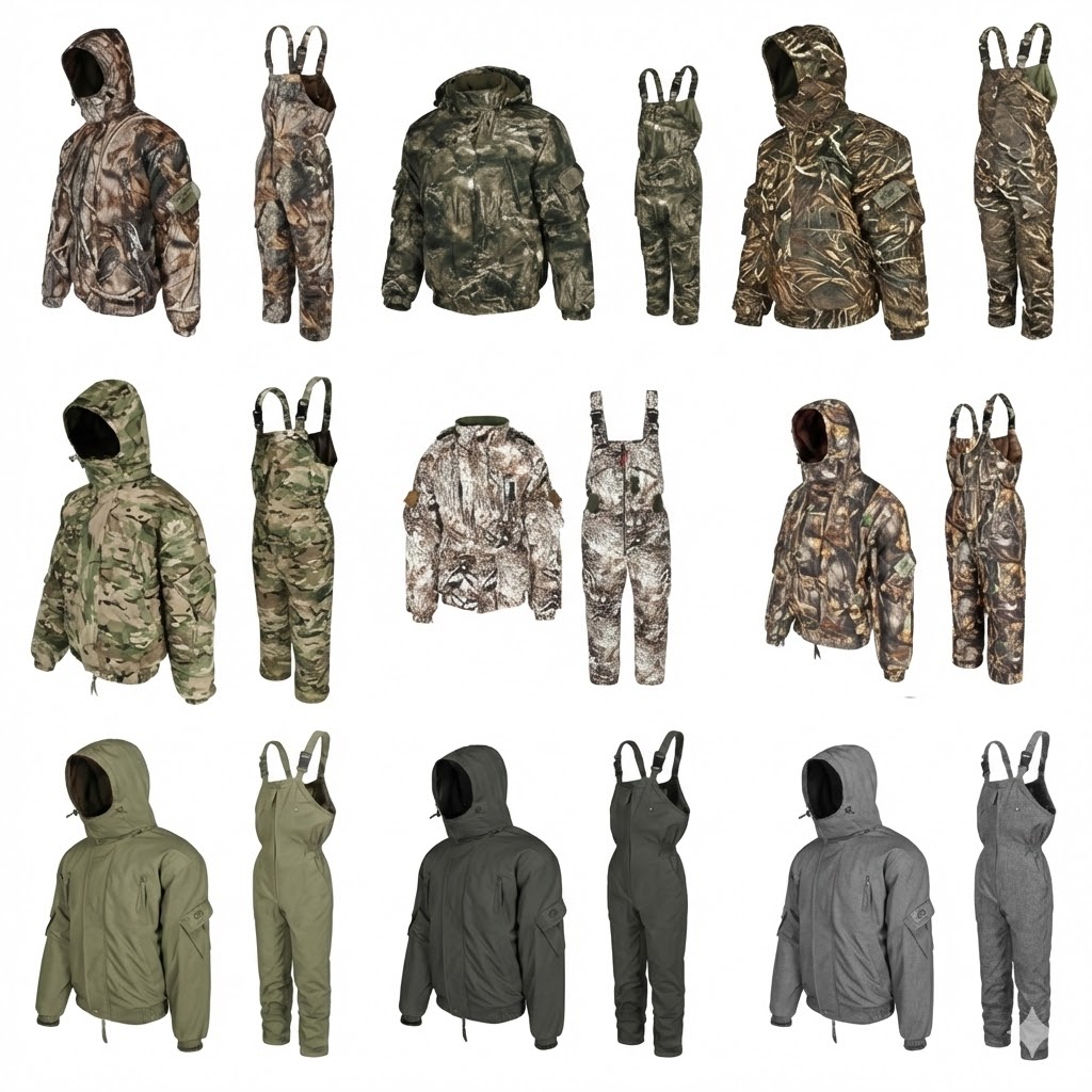 Zimní komplet Bars 9 vzorů Voděodolný do -25C Bunda Zahradnické Kalhoty