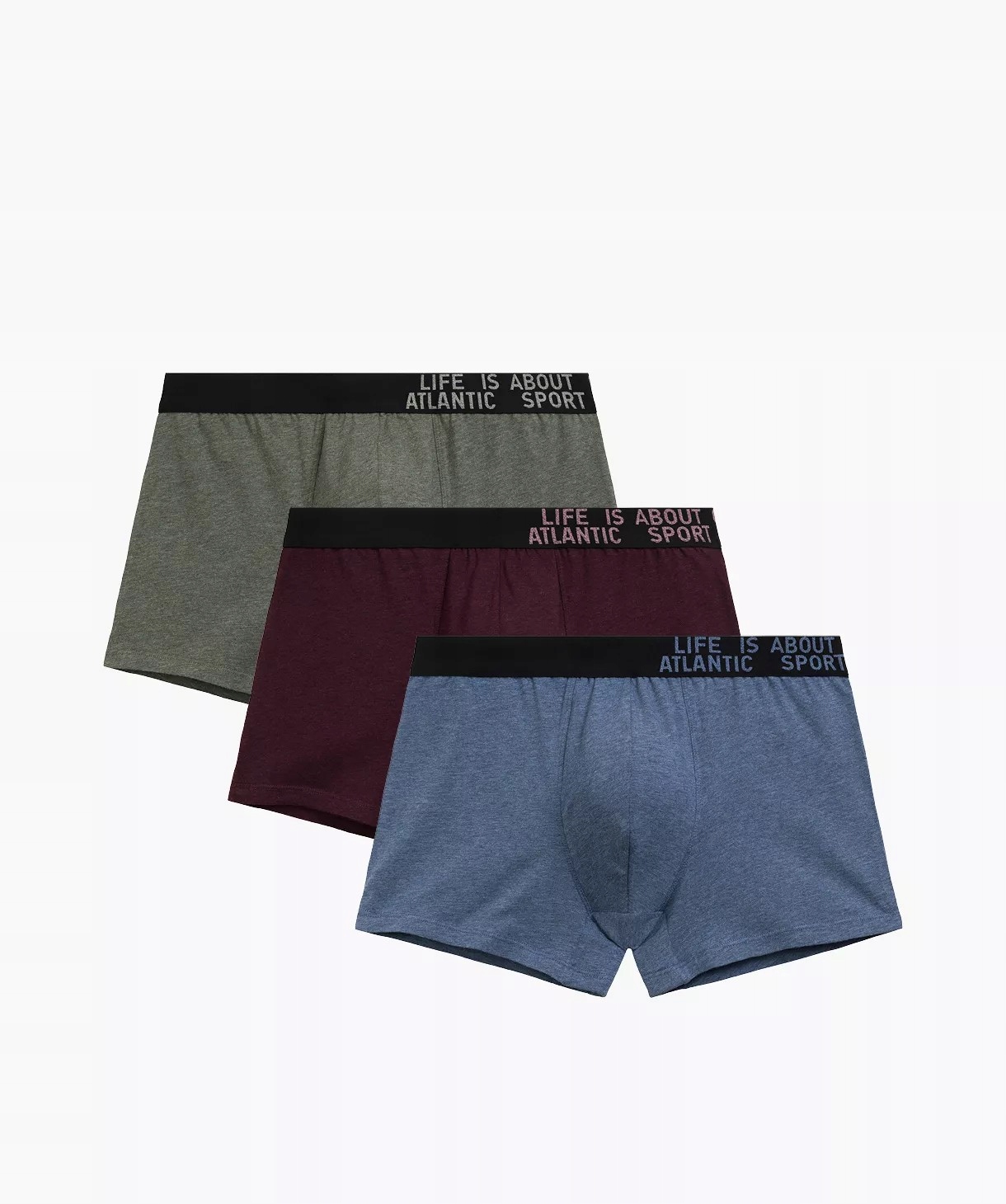 Pánské Boxerky 3MH-226 XXL zelená/bordová/modrá