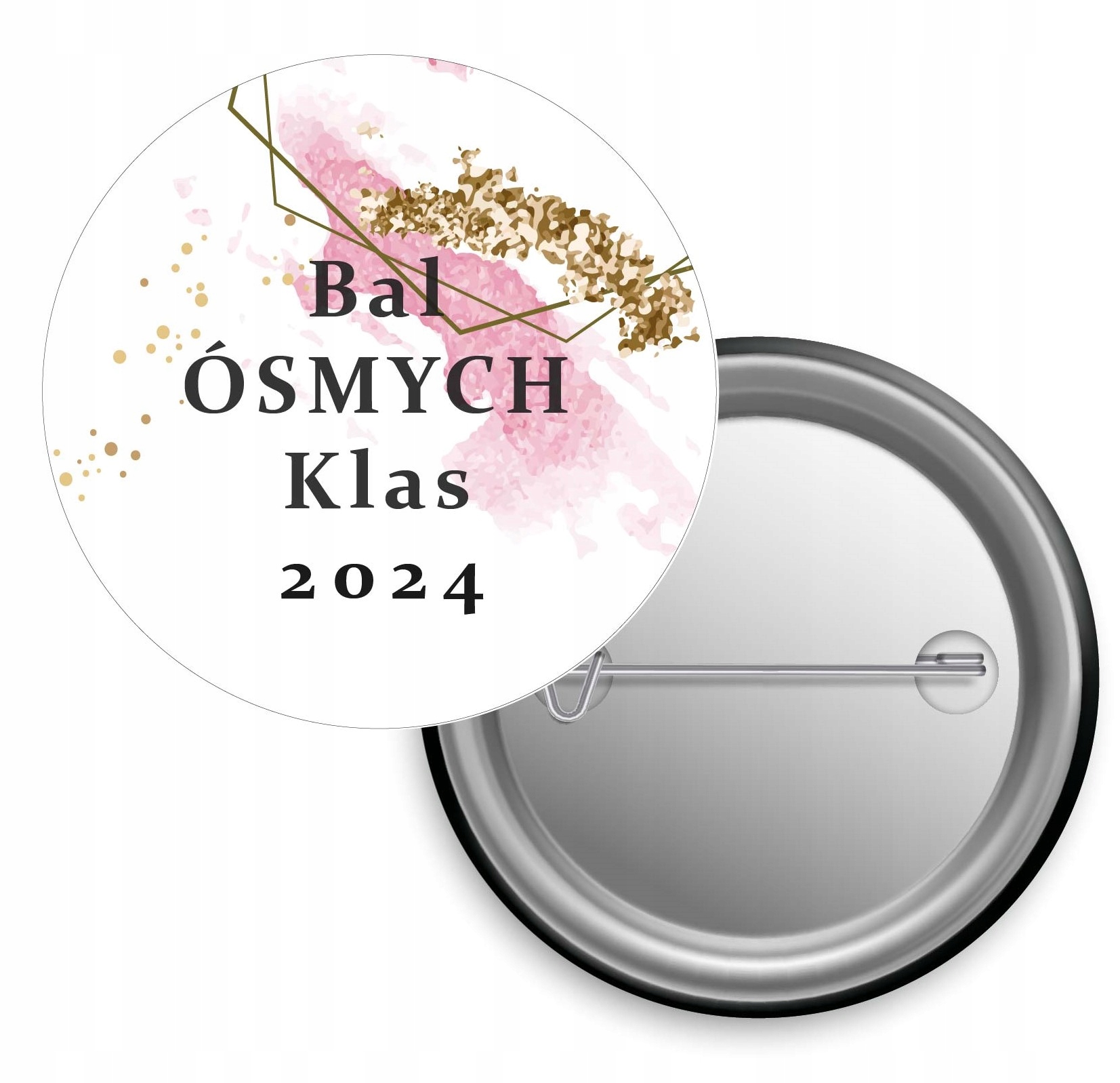 Przypinka na bal ósmych klas - ÓSMOKLASISTY Wysokość produktu 5.6 cm