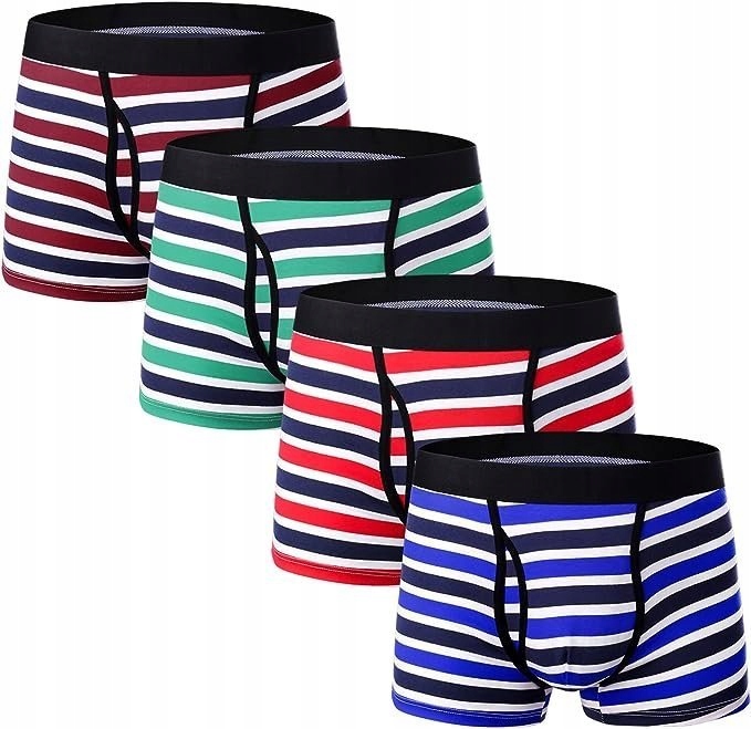 BOKSERKI MĘSKIE Z ROZPORKIEM 4 SZTUKI