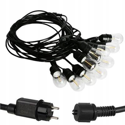 Záhradná závesná girlanda s lampou 5 m 24 V IP44