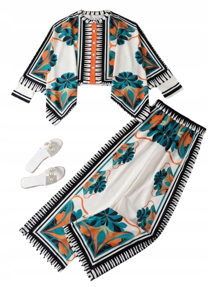 SHEIN KOMPLET DZIEWCZĘCY KOLOROWY 128-134CM Ł2Q • Cena, Opinie