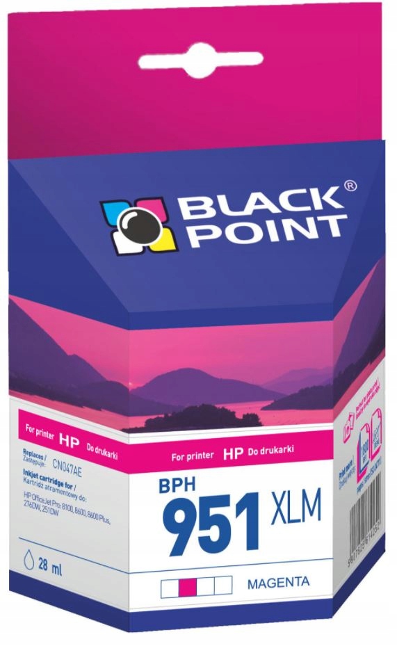 Atrament Blackpoint Hp CN047AE (951XL) magenta 28ml OfficeJet Pro 8100/8600
