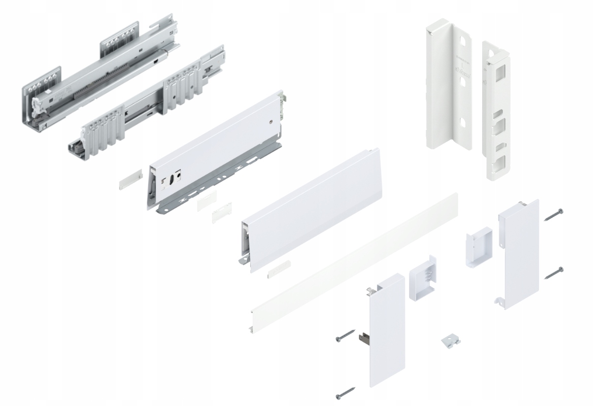 Blum Zásuvka Merivobox 350 Stredná K vnútorná Biela 40 kg