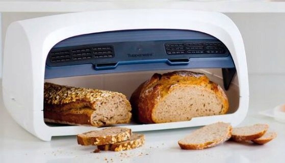 Jednodielny chlebník Tupperware Breadsmart biely, čierny