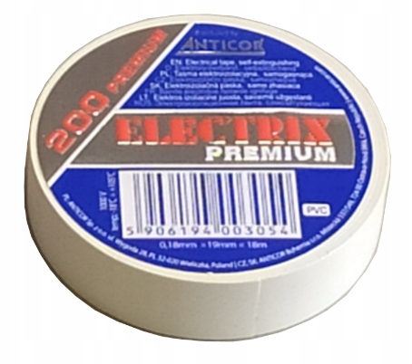 

Taśma izolacyjna 19x18 biała Nr 200 Premium Antico
