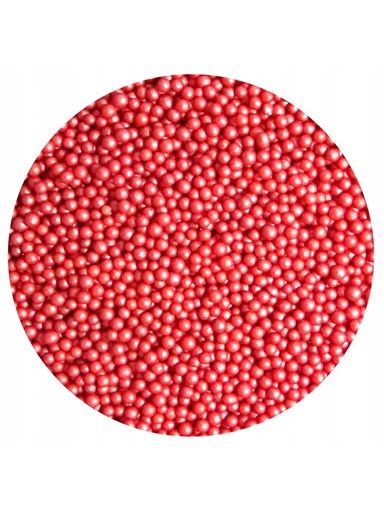 Levně Udanewypieki Měkké Cukrové Perličky Leštěné červené 50g