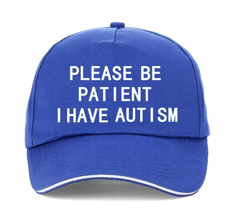 Czapka Please Be Patient I Have Autism Niebieska dla osób z autyzmem