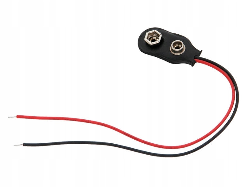 Zatrzask klips złącze Adapter gniazdo klips do baterii 6F22 9V z przewodem