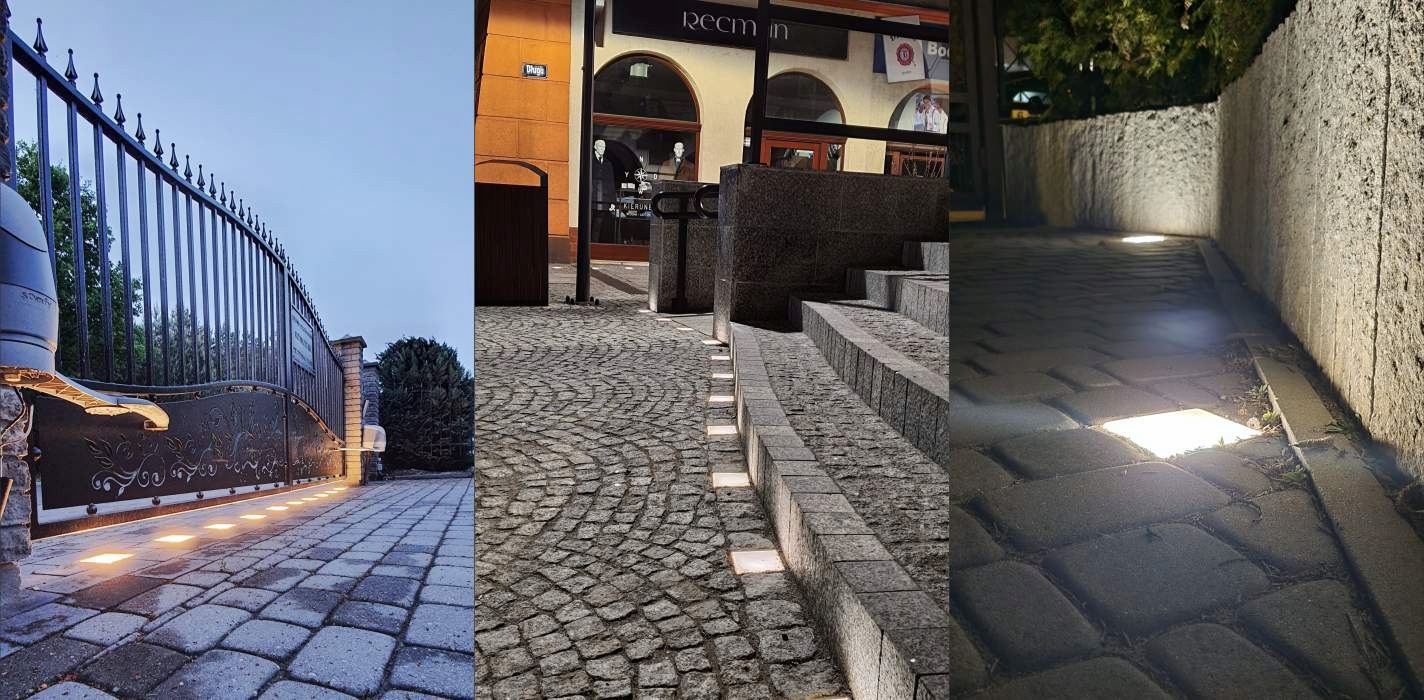 10x LedBruk Świecąca Kostka Brukowa LED Granit CCT Barwa światła wielokolorowy