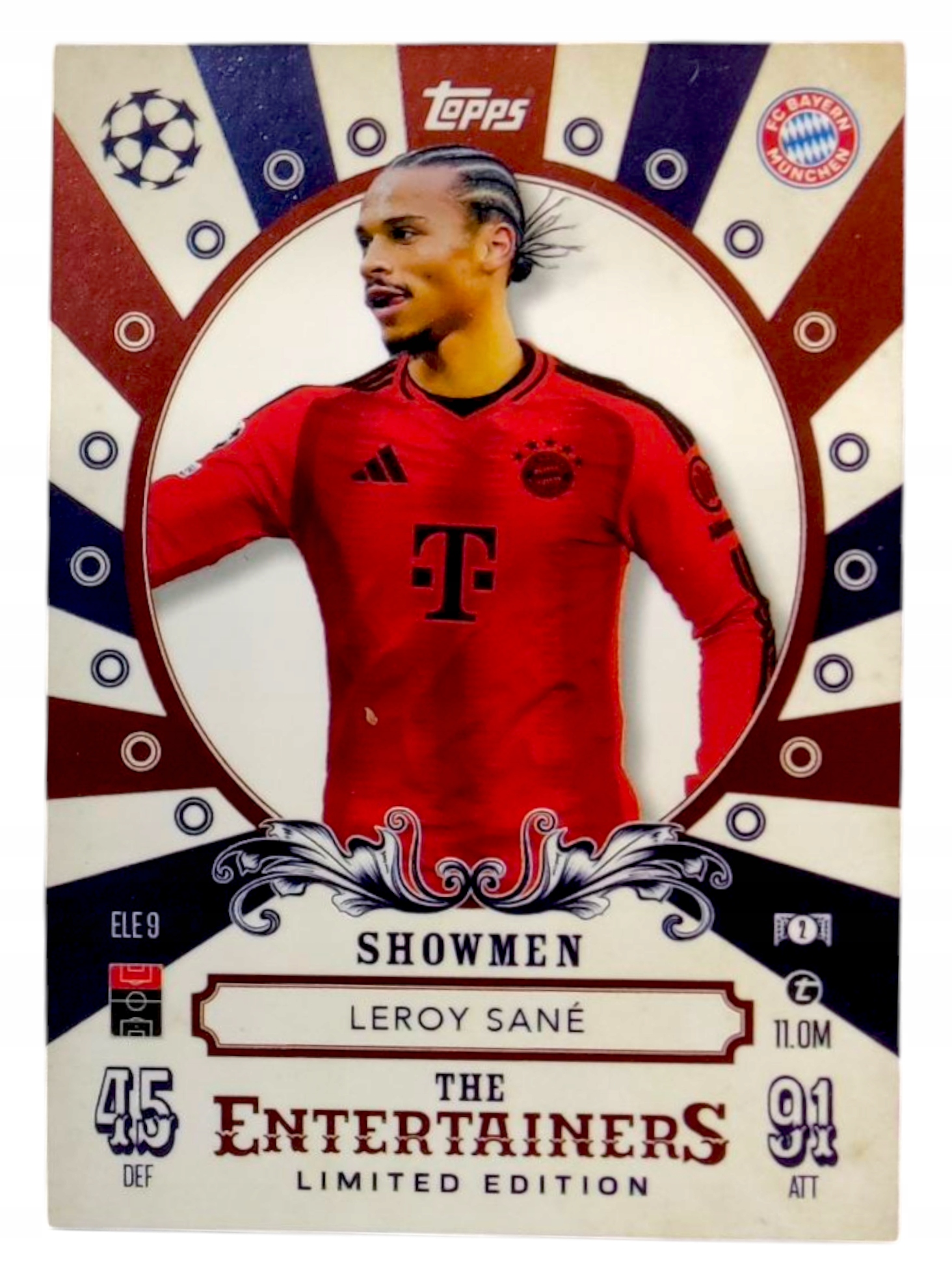 Topps Match Attax 2024-2025 Entertainers Limited Showmen ELE9 Leroy Sane