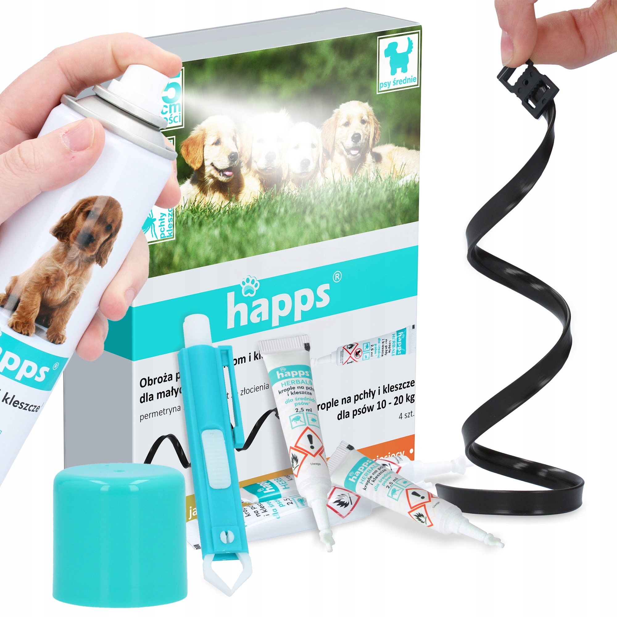 Obojek Proti Klíšťatům Blechám Psa 35 cm Kleště na odstraňování klíšťat Kro Kd