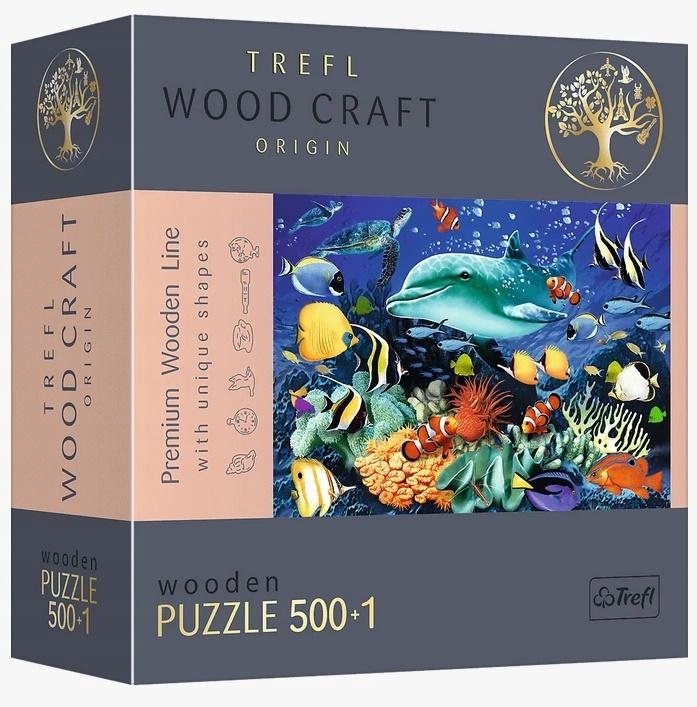 

Puzzle Drewniane 500+1 Morskie Życie Trefl