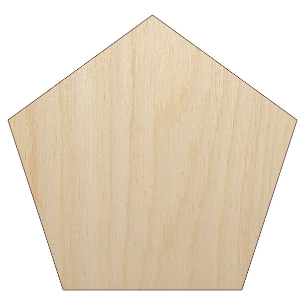 DREWNIANE PIĘCIOKĄTY 10cm ZE SKLEJKI 10szt OZDOBA FIGURA PIĘCIOKĄT