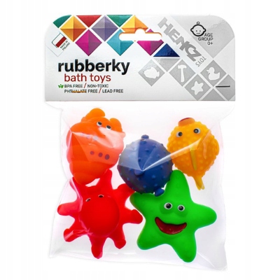 

Zabawki do Kąpieli Rubberky 5szt 0 m+, Hencz Toys